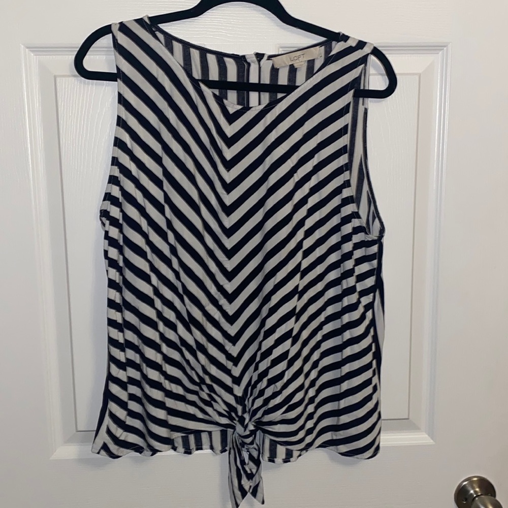 Striped LOFT tank.